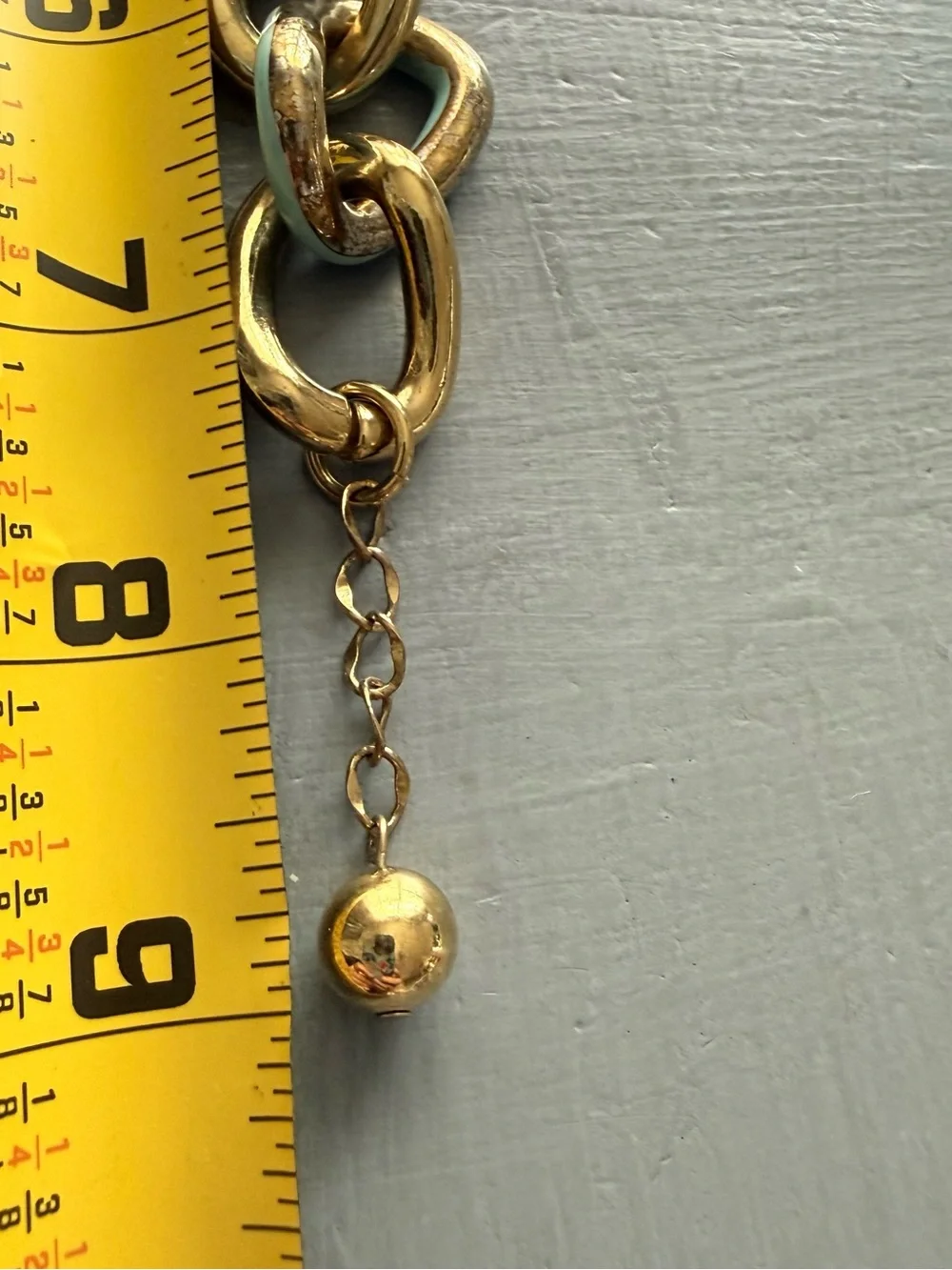 Kate Spade Gold Aqua Chunky Chain Link Bracelet NEW